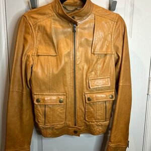 Vintage Banana Republic Leather Bomber Jacket